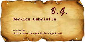 Berkics Gabriella névjegykártya